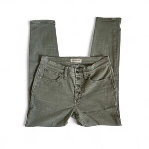 Madewell Faded Green Button Fly Jeans Petite